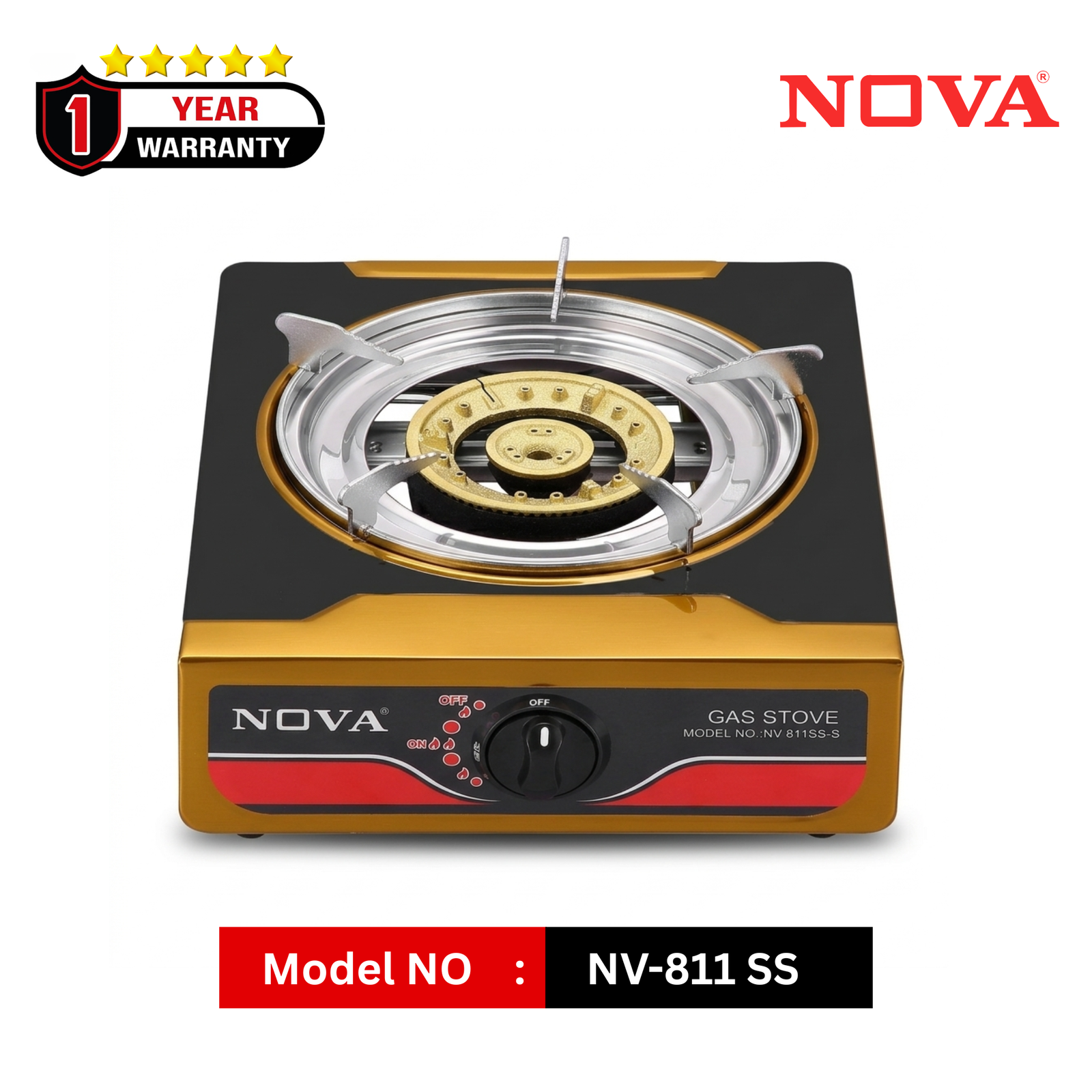 NOVA NV-811 SS Single Burner Gas Stove