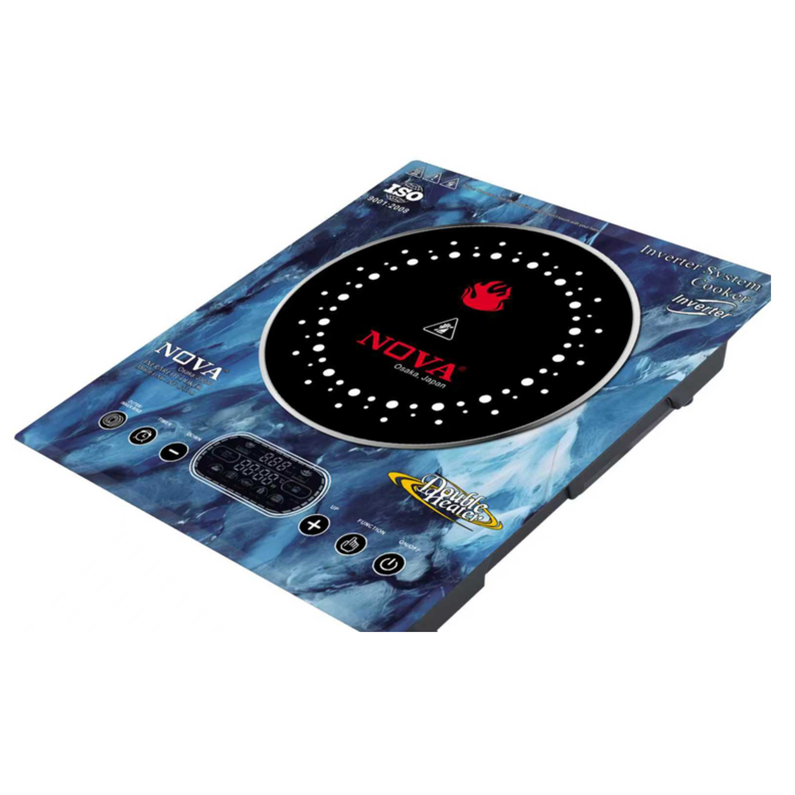 NOVA Infrared Cooker | NV-1233-L | 2200W Double Heater | Inverter Friendly | Touch & Knob Control