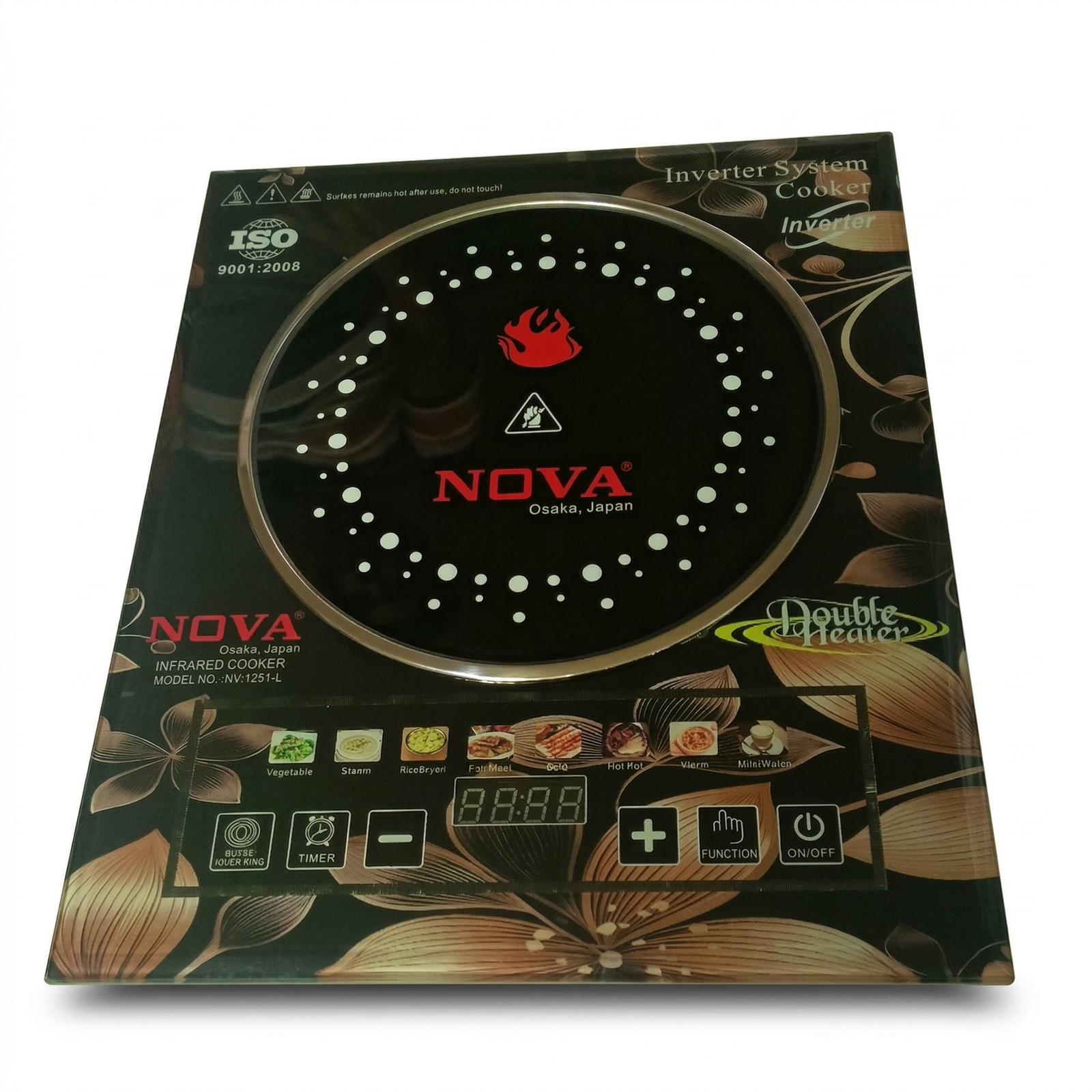 NOVA Infrared Cooker | NV-1251-L | 2500W Double Heater | Inverter Friendly | Touch Control