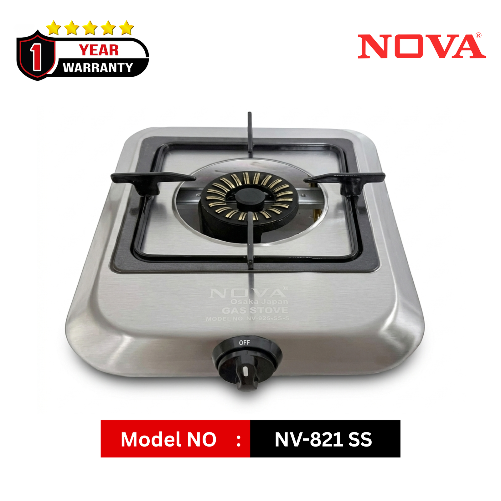 NOVA NV-821 SS Single Burner Gas Stove