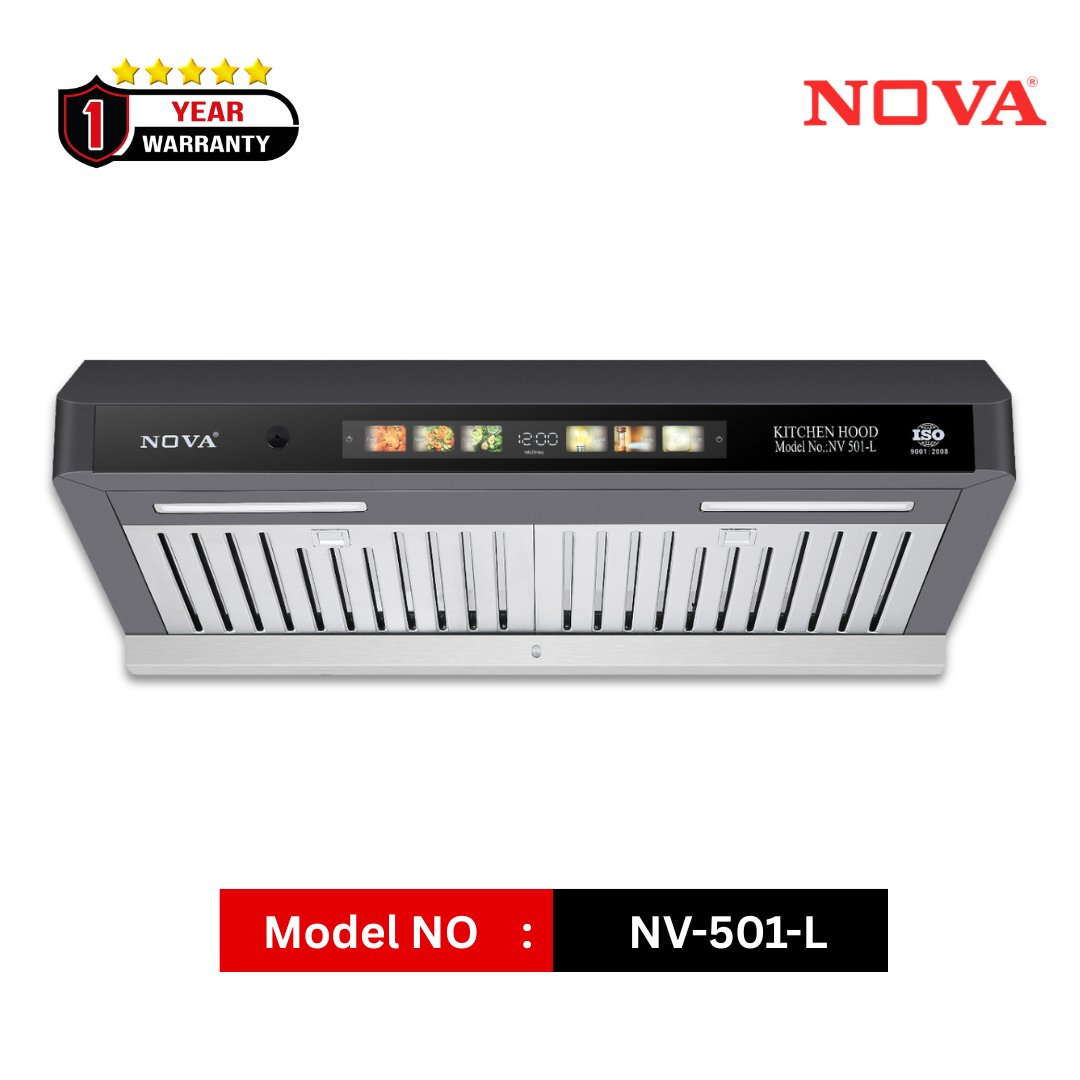 NOVA Kitchen Hood NV-501-L | Double Motor | Slim Design | Voice Control