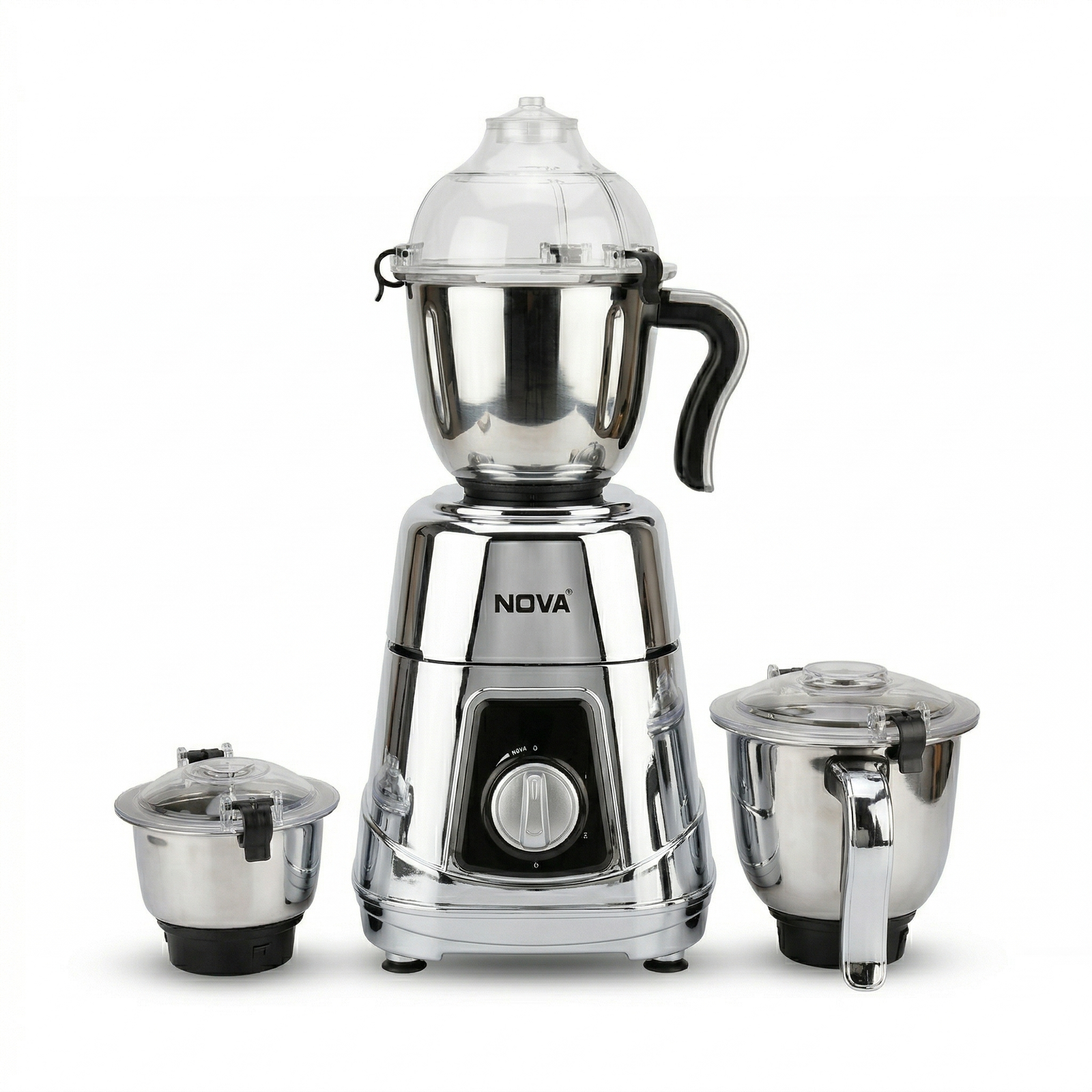 NOVA Mixer Grinder NV-169-RV  ।। 1350W 3-in-1 Premium Silver Heavy Duty Blender